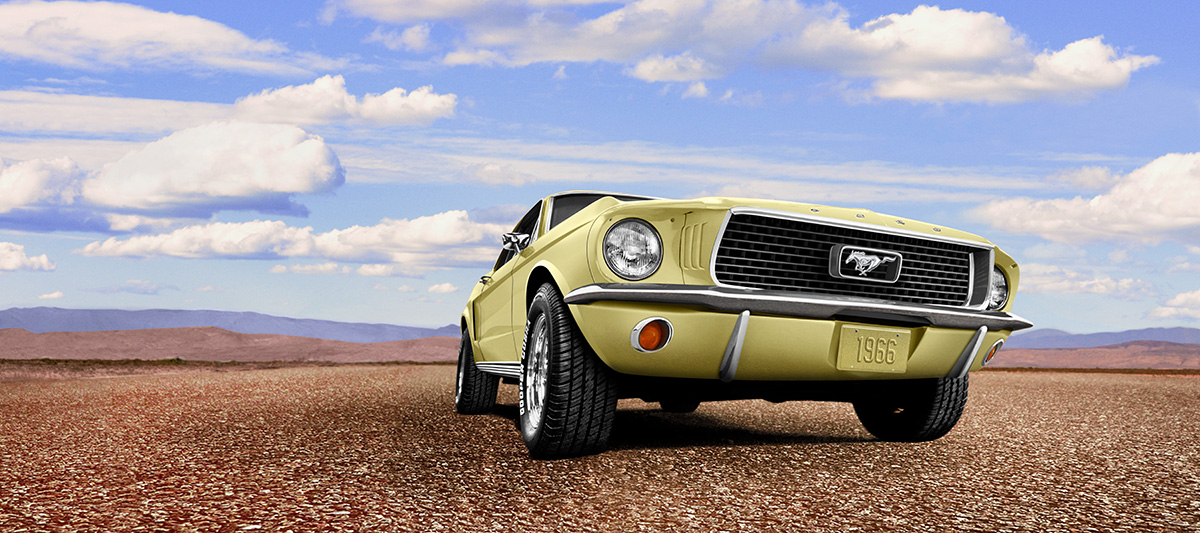 1966 Ford Mustang Retouching