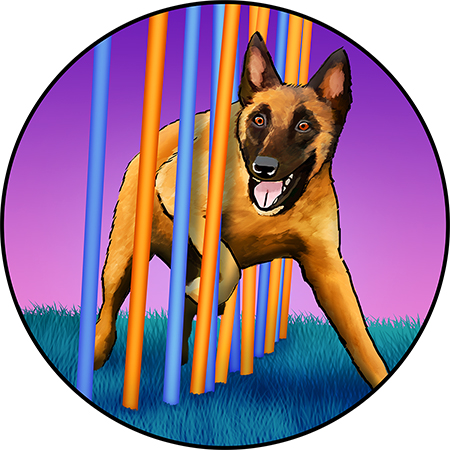 Dog Agility Illustration