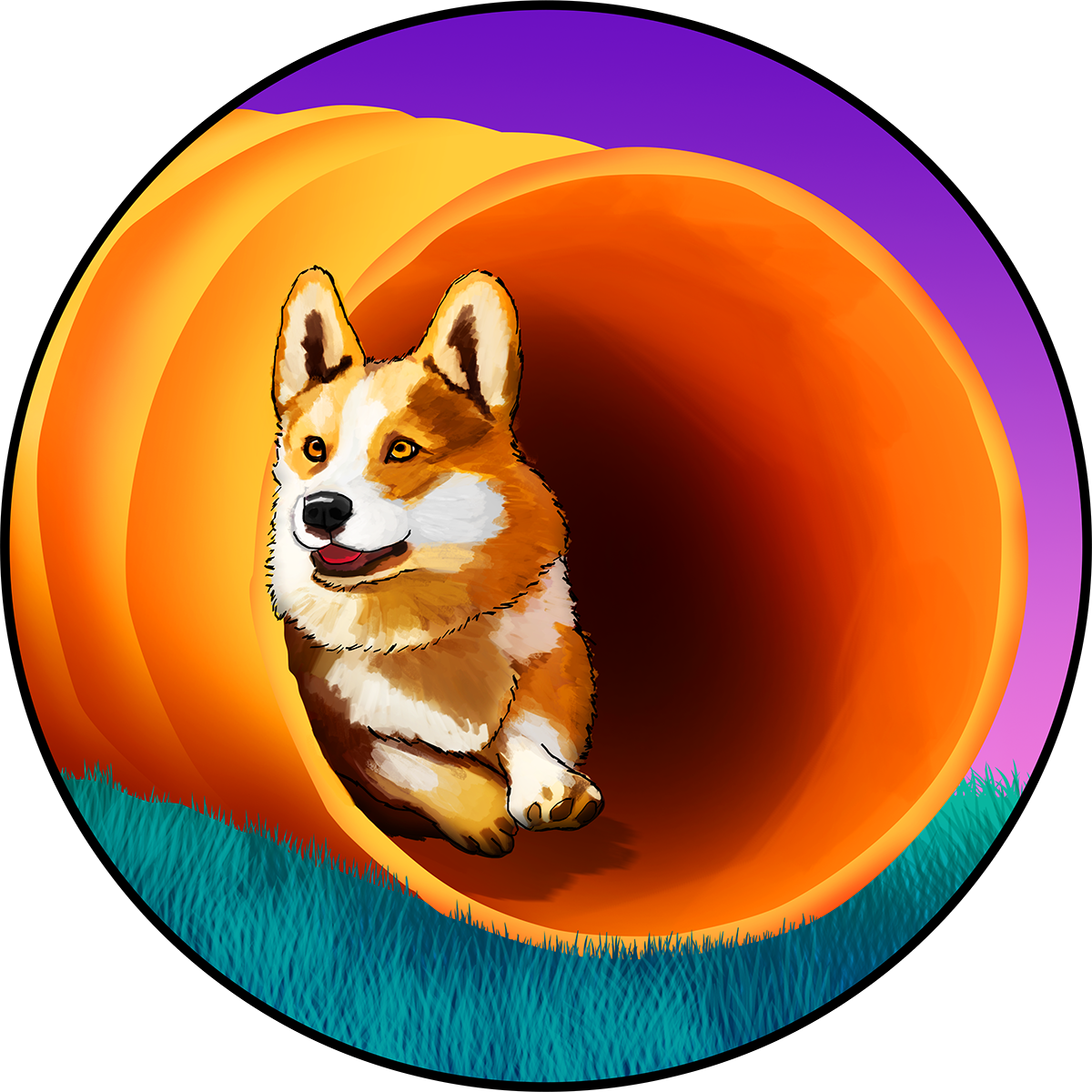 dog agility illustration