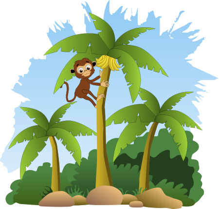 Monkey vector illustriation