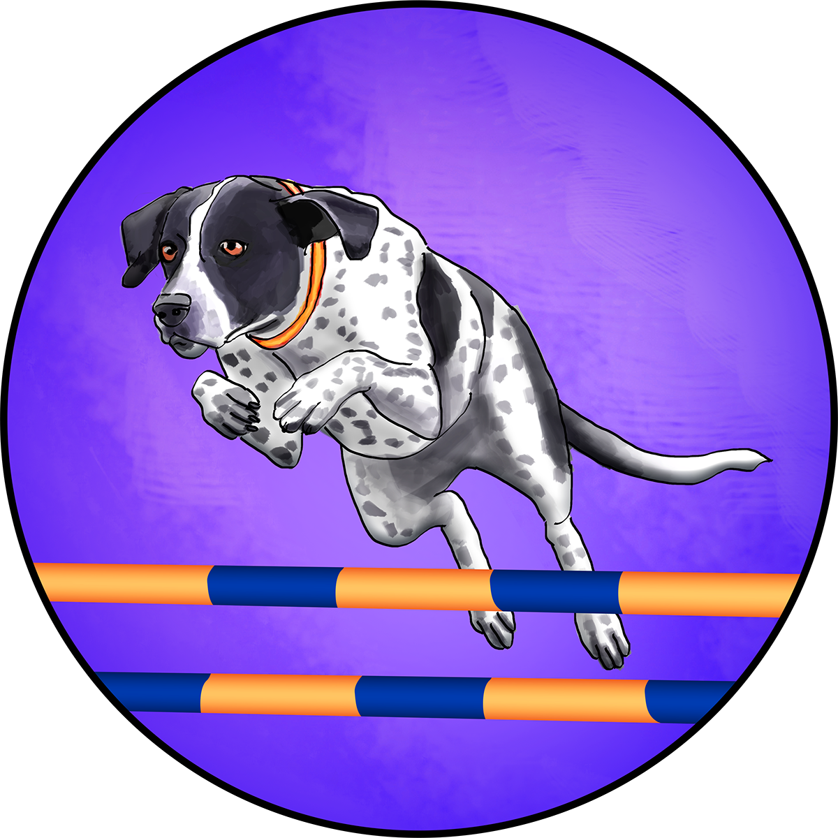 dog agility illustration